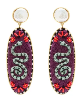 Agnes Drop Earrings | PURPLE