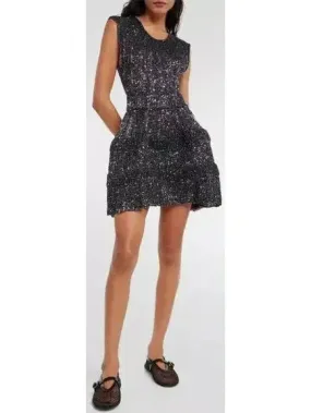 Archetypes Sequined Stretch-knit Crino Mini Dress