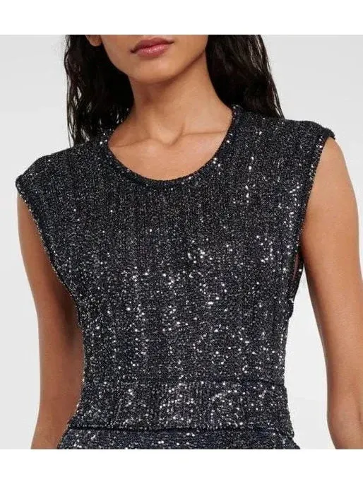 Archetypes Sequined Stretch-knit Crino Mini Dress