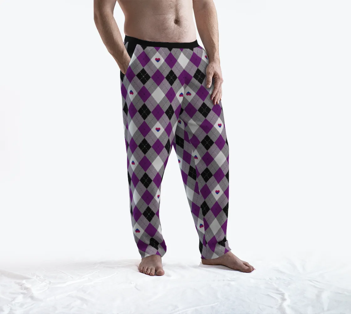 Asexual Biromantic Argyle Lounge Pants