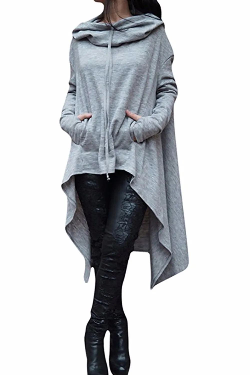 Autumn Winter Long Hoodies Sweatshirts Women Plus Size Loose Long Sleeve Hooded Sweatshirt Female Casual Pullover Hoodie