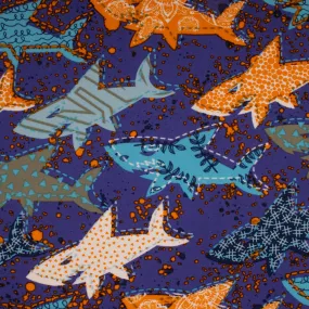 Bathing Suit Print - Shark - Blue