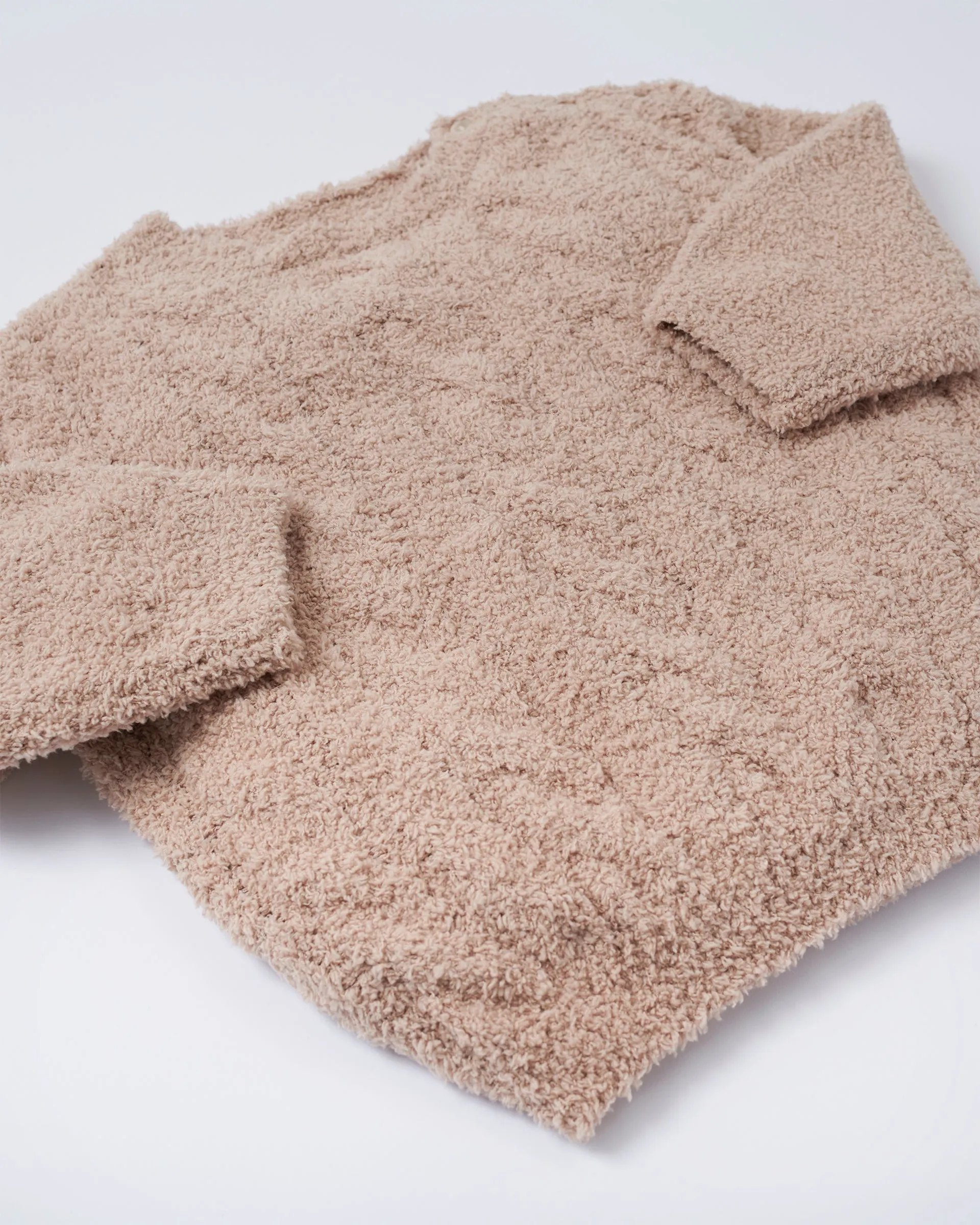 Boxy Cable Sweater - Fuzzy