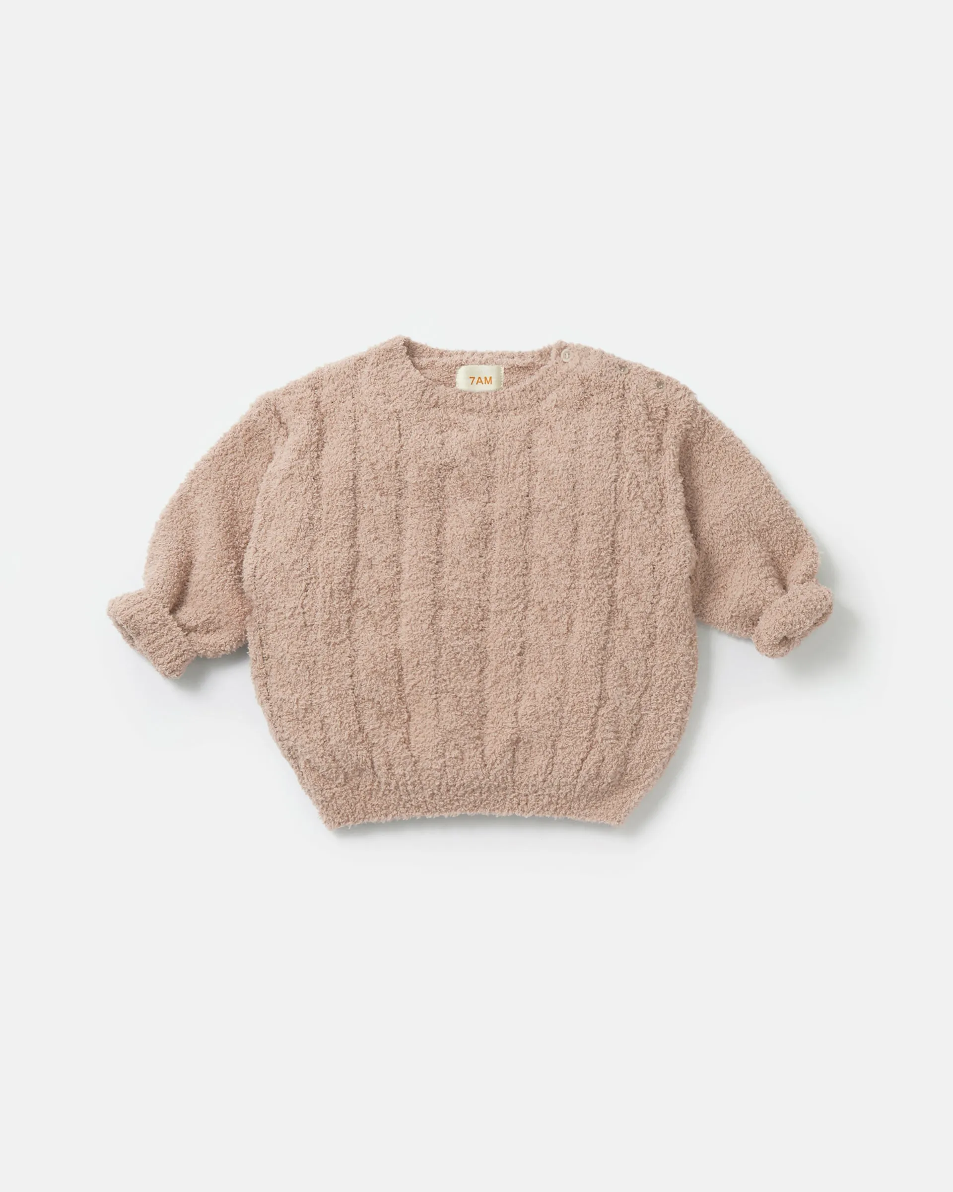 Boxy Cable Sweater - Fuzzy