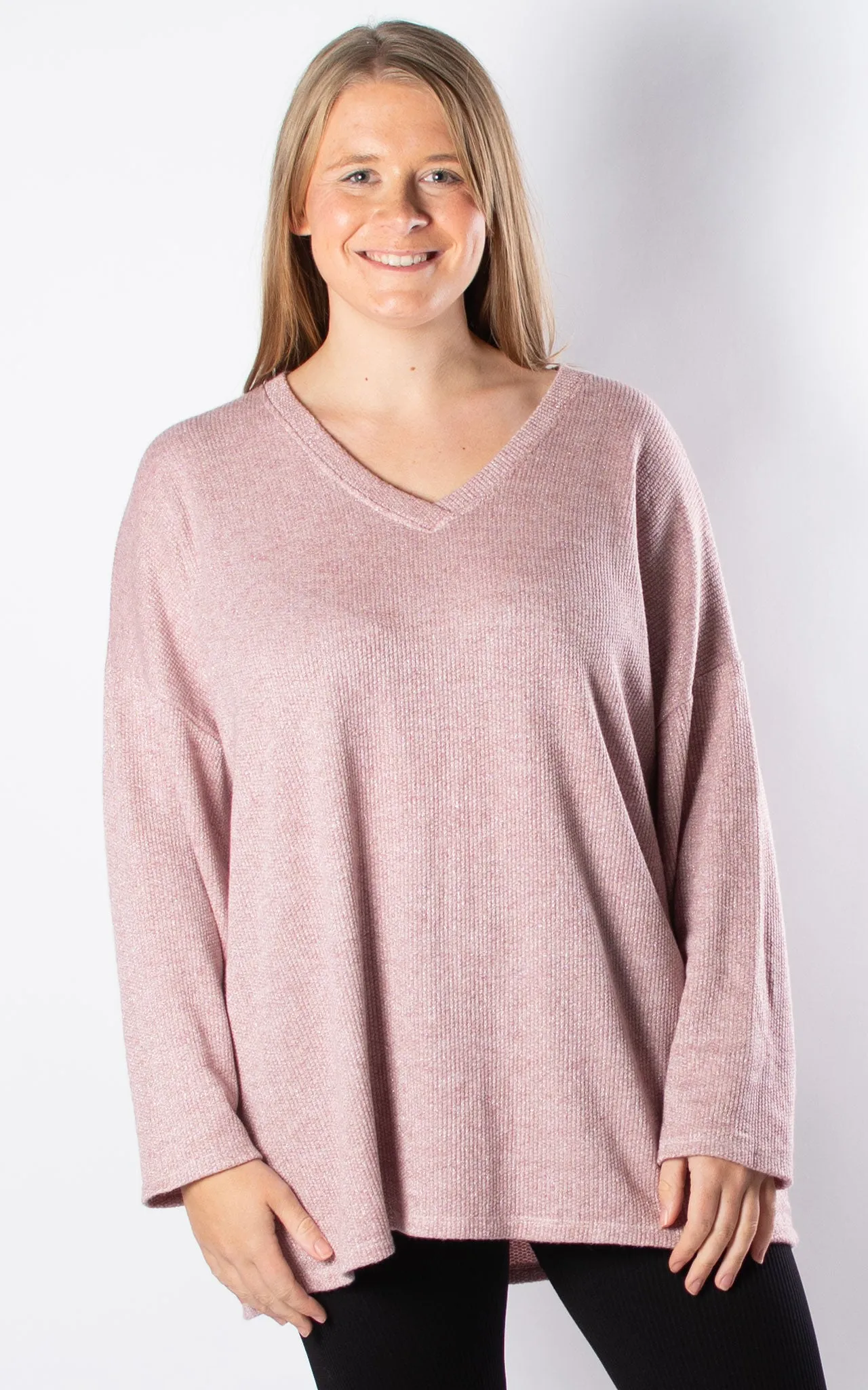 Chloe Shimmer Top | Pink