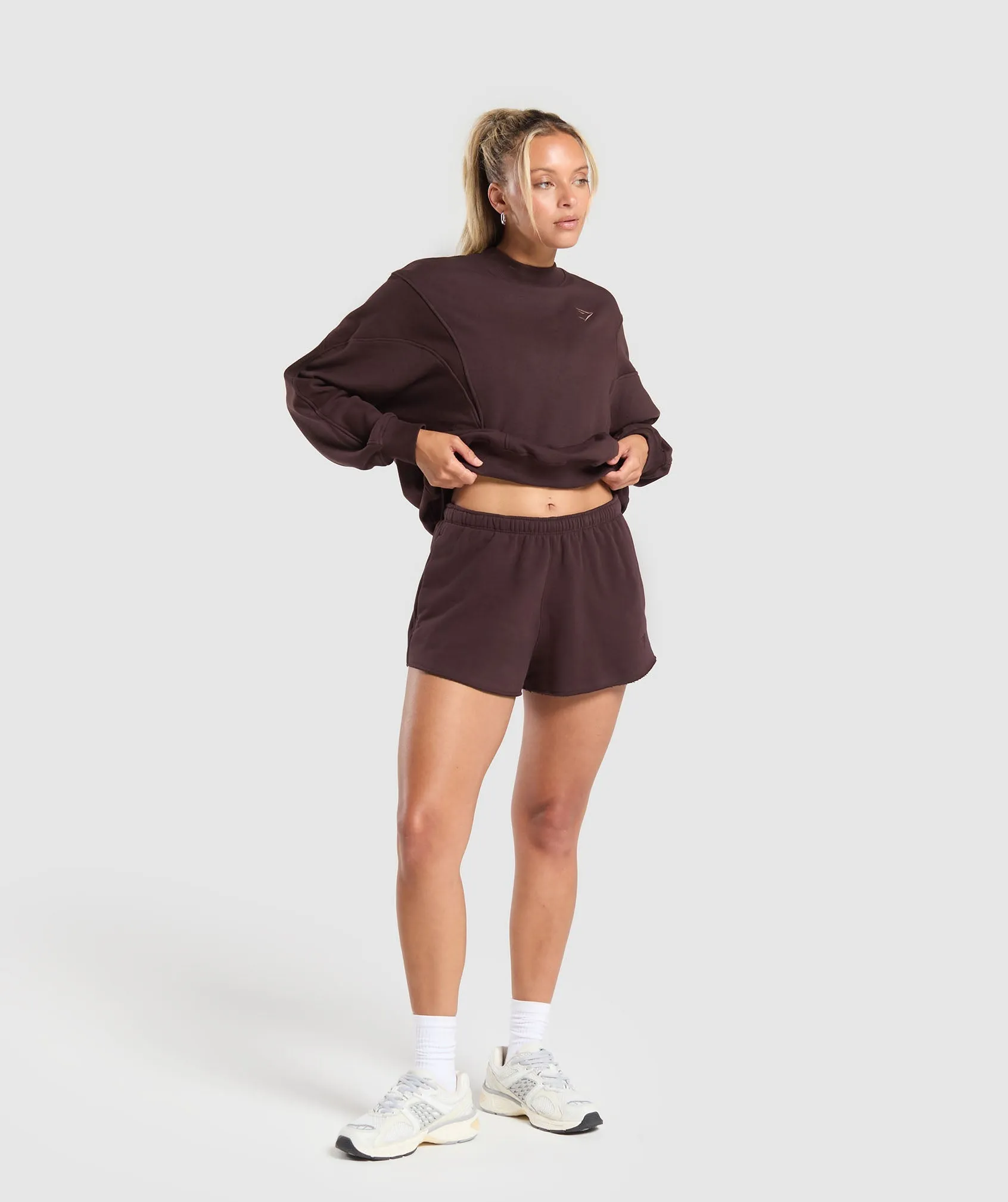 Gymshark Rest Day Cotton Contour Pullover - Heritage Brown