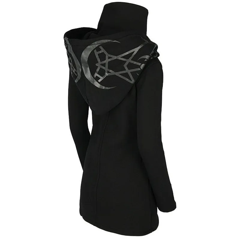 Hot Goth Gothic Punk Pullover Hoodies Long Sleeve Hooded Zipper Coat Hoodiie