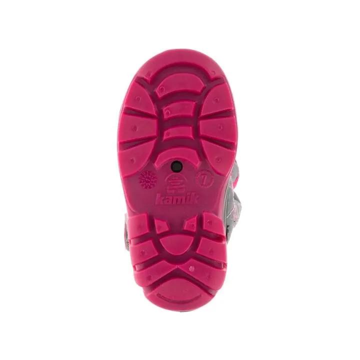 Kamik Grey/Fuchsia Snowbug 4 Toddler Boot