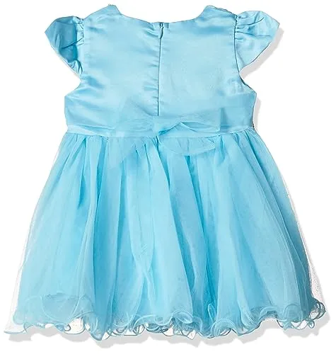 max Baby-Girl's Cotton A-Line Above The Knee Casual Dress (P23APRT23BLUE_Blue