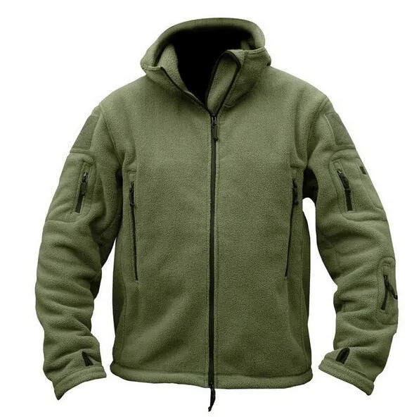 Military Man Fleece Tactical Softshell Jacket Polartec Thermal Polar Hooded Outerwear Coat Army Clothes