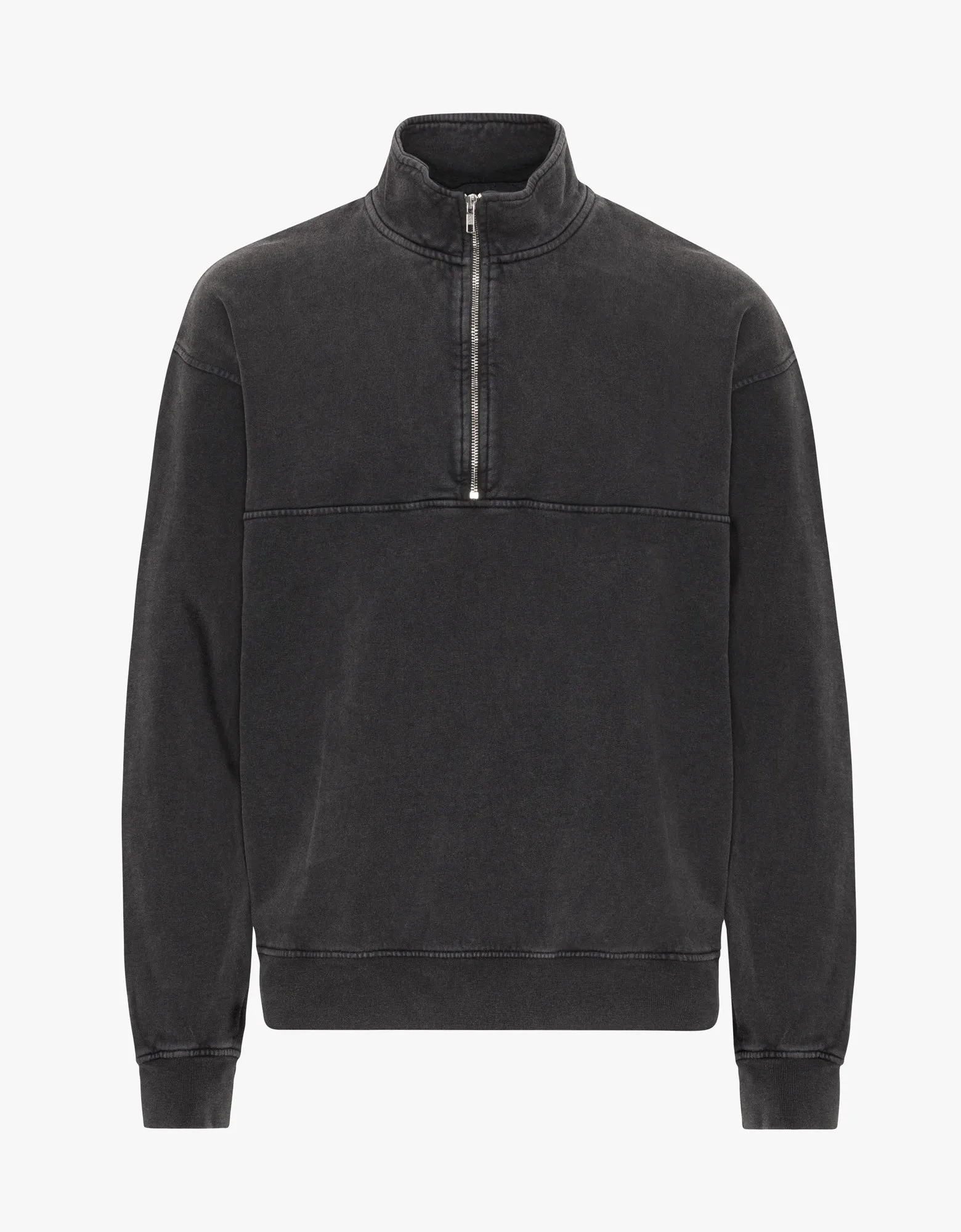 Organic Quarter Zip - Faded Black