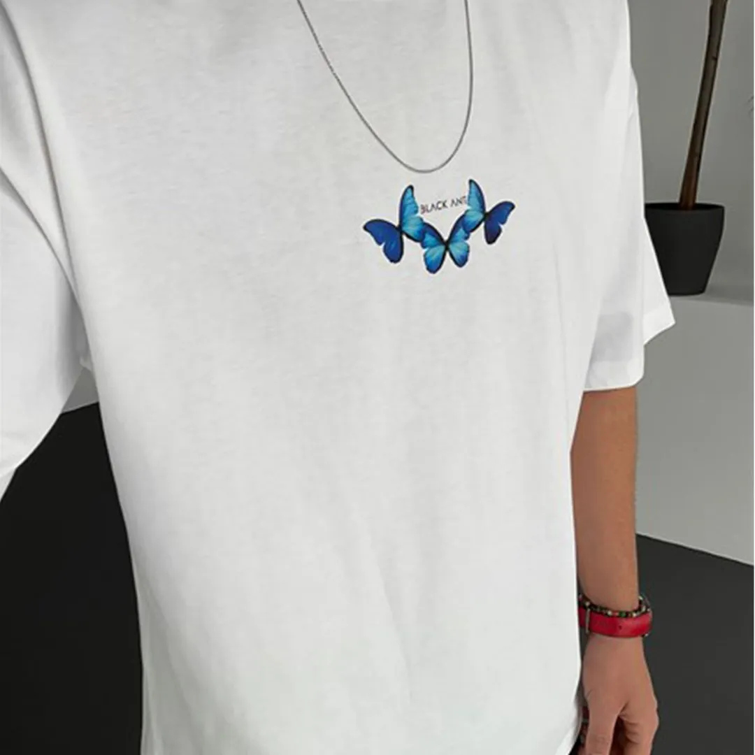 Oversized Butterfly Print T-Shirt