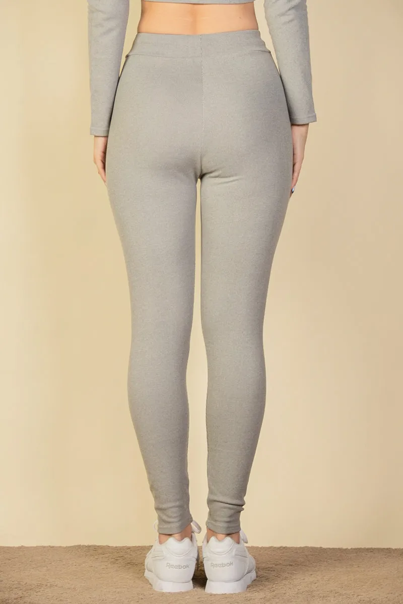 Ribbed Tie Front Leggings (CAPELLA)