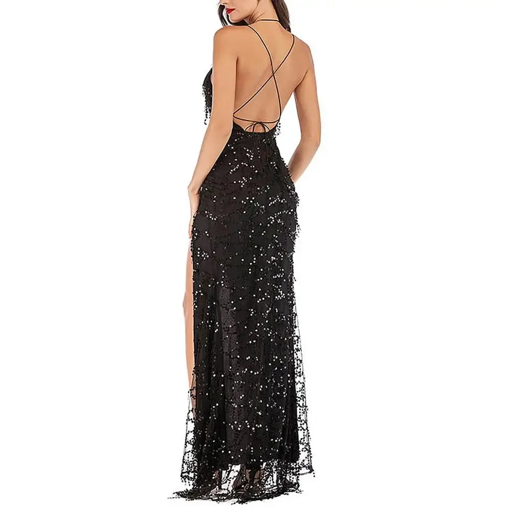 Sequined Irregular Dress