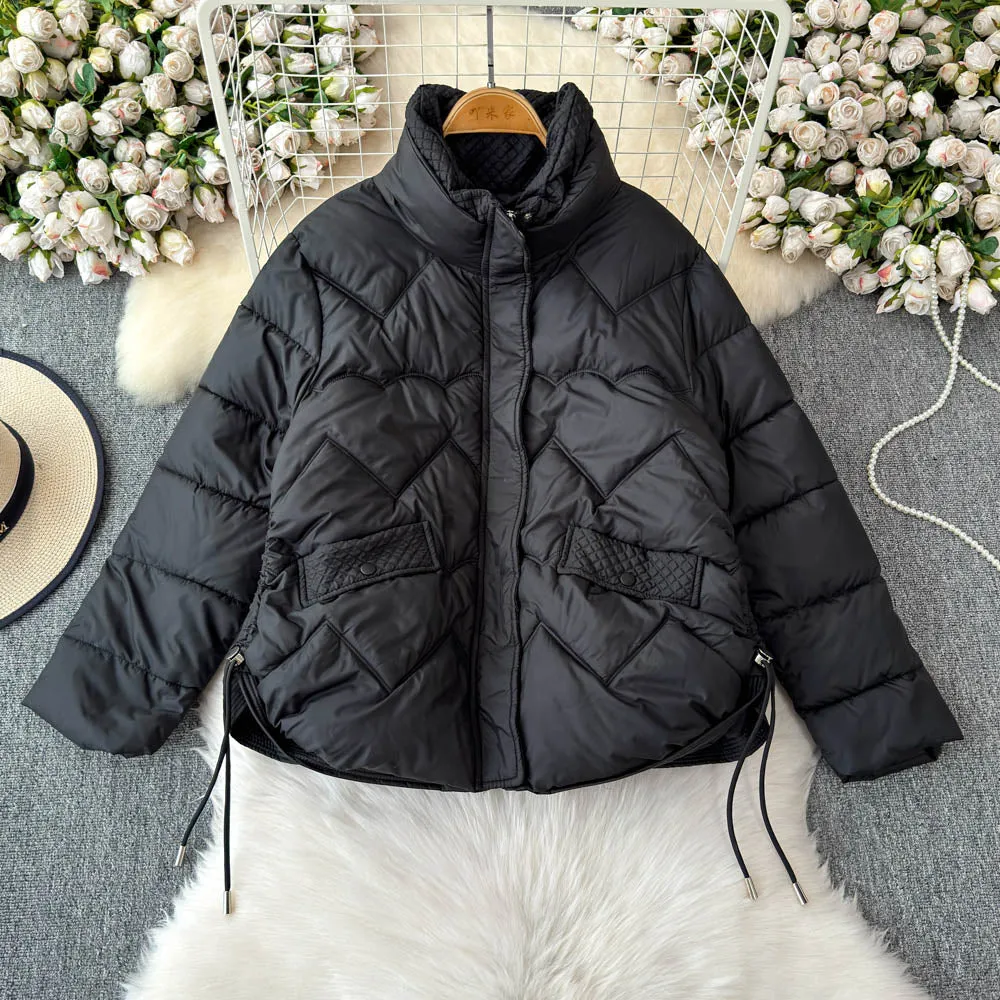 Stand Collar Short Padded Jacket