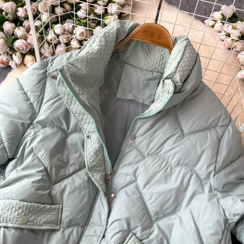 Stand Collar Short Padded Jacket