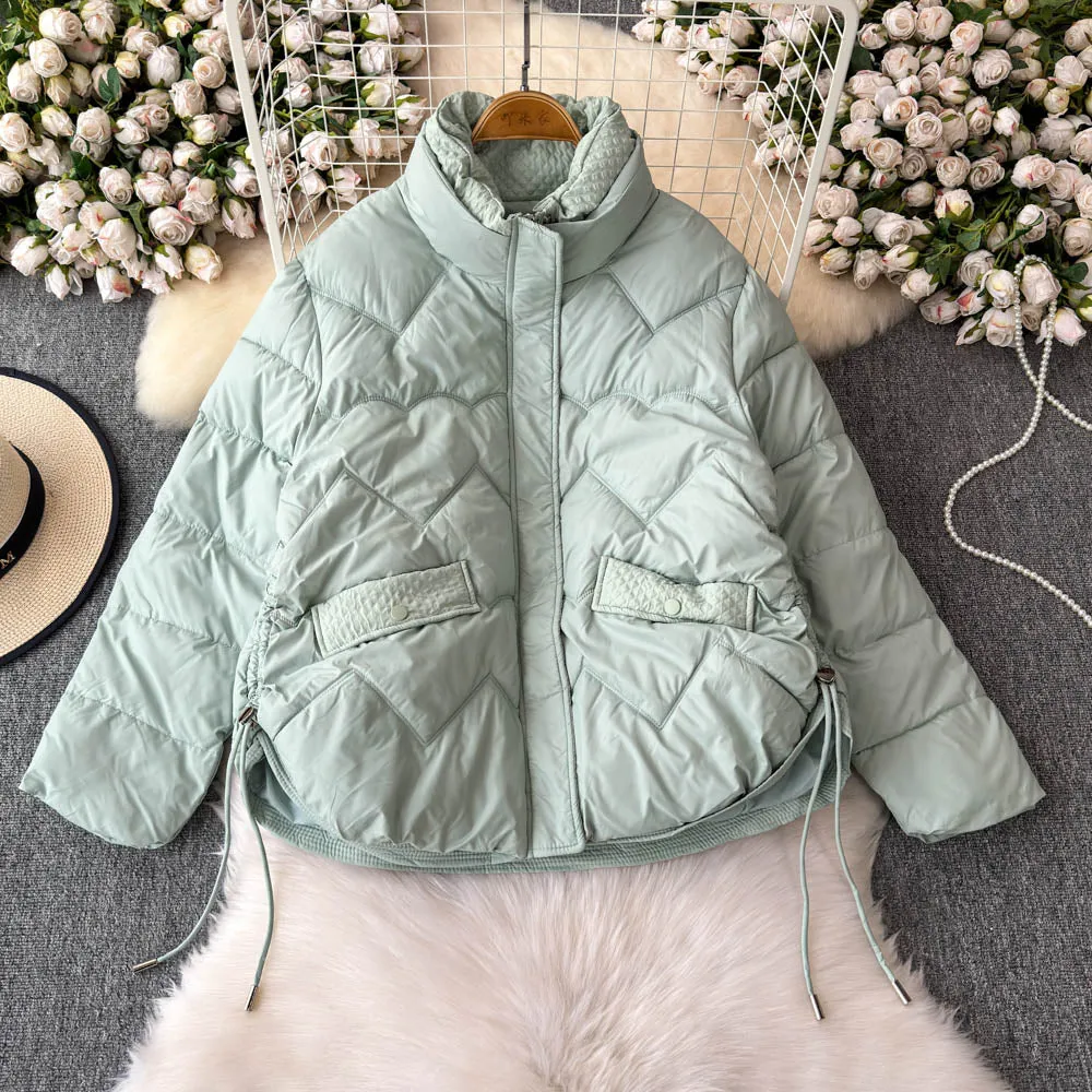 Stand Collar Short Padded Jacket