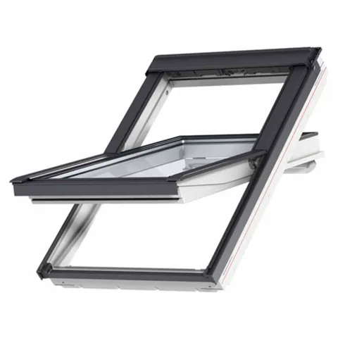 VELUX GGL UK04 2067 High Energy Efficiency Glazing White Painted Centre-Pivot Window (134 x 98 cm)