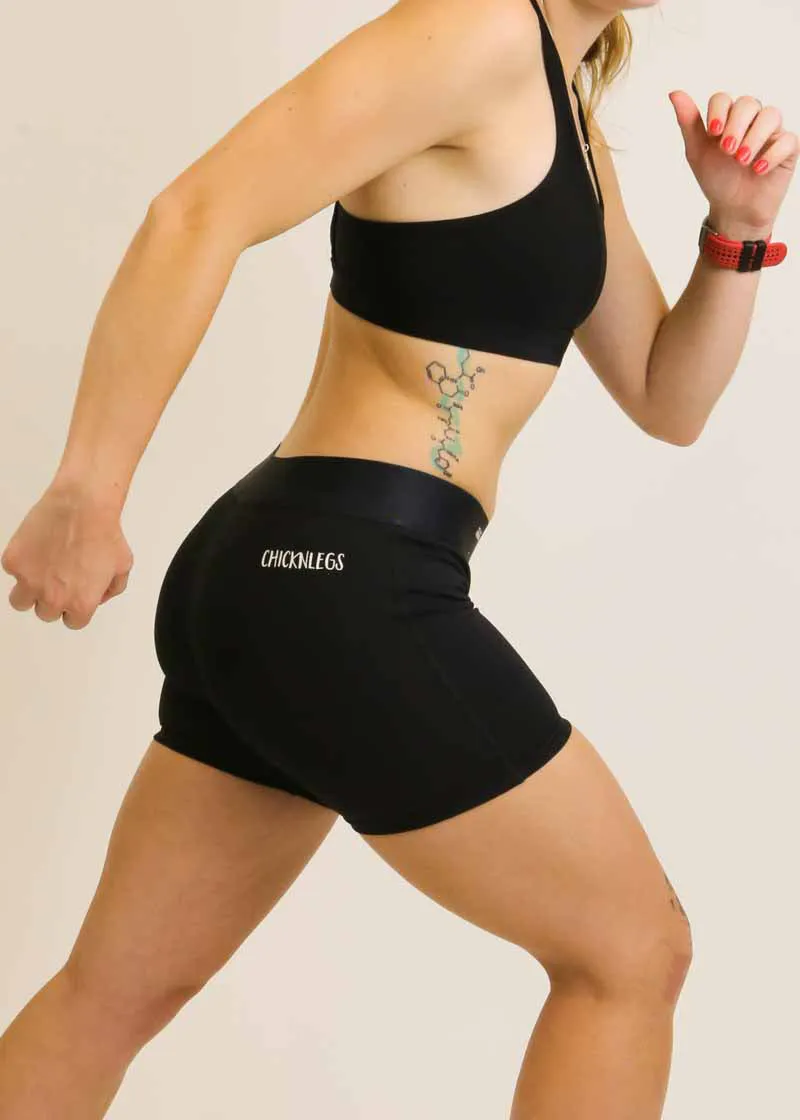 Women's Black 3" Compression Shorts