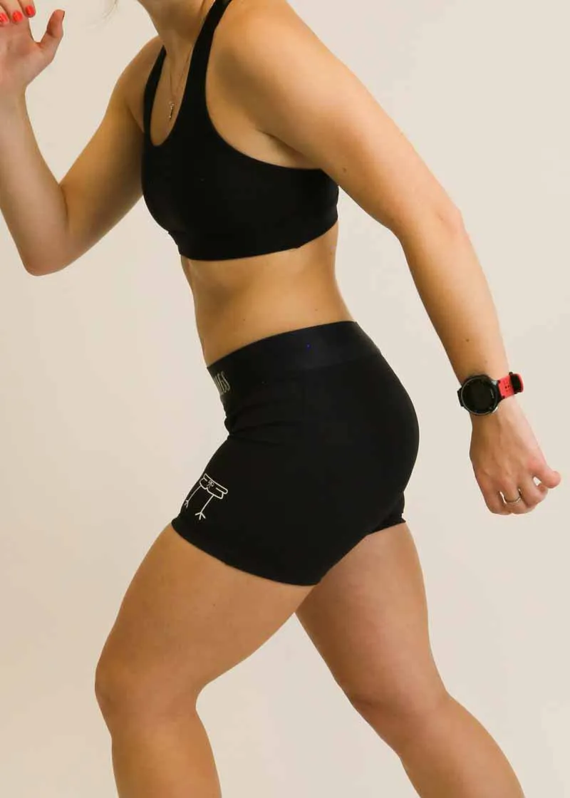 Women's Black 3" Compression Shorts