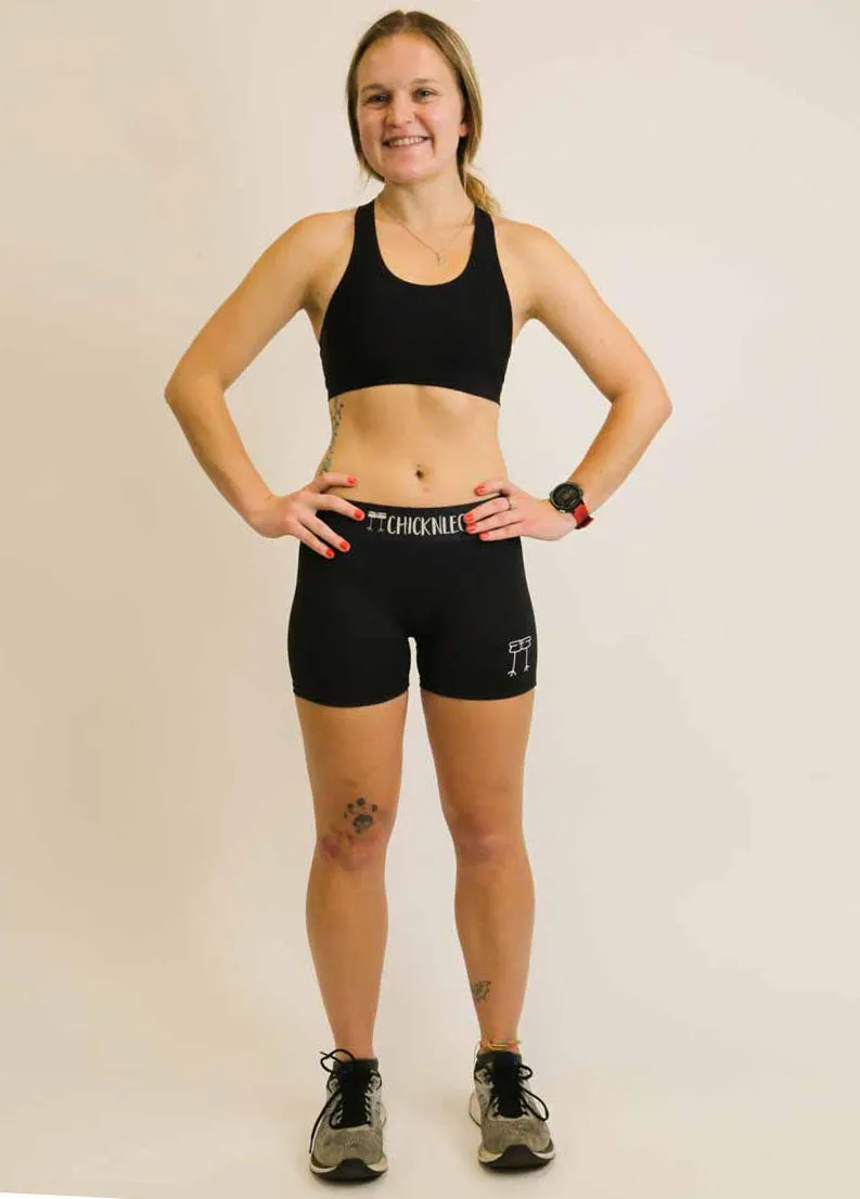 Women's Black 3" Compression Shorts