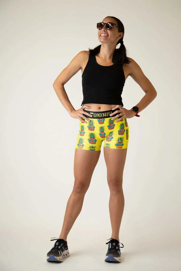 Women's Pineapple Express 3" Compression Shorts