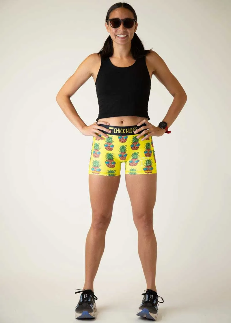 Women's Pineapple Express 3" Compression Shorts