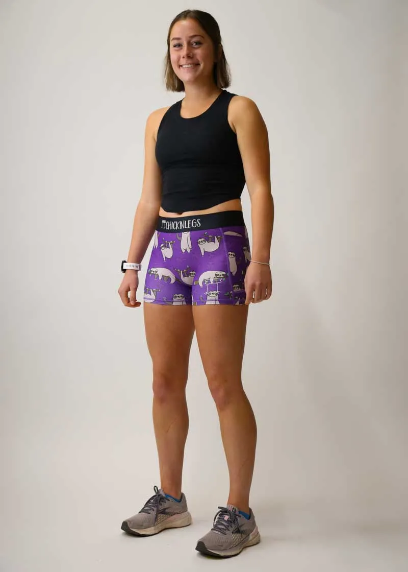 Women's Sloths 3" Compression Shorts