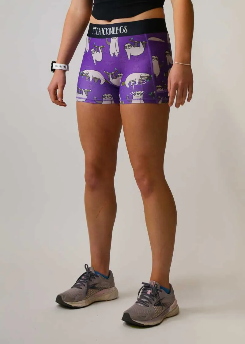 Women's Sloths 3" Compression Shorts