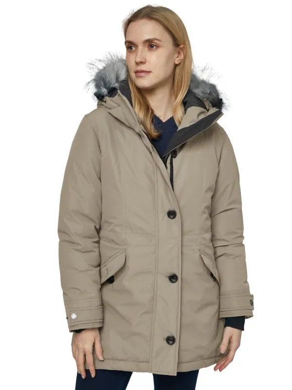 Womens Waterproof Winter Coat Warm Puffer Jacket Parka With Fur Hood